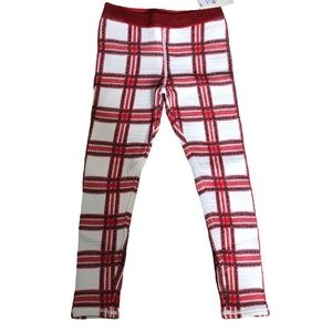 Girls Tucker & Tate Red Plaid Leggings Pants Size 5